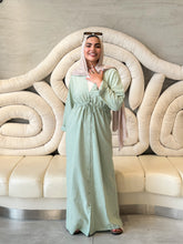 Every Day Buttoned Shirt Dress-Mint