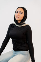 Long Sleeves Essential Top-Black