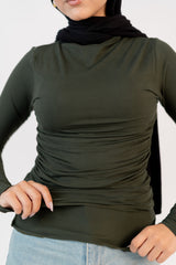 Long Sleeves Essential Top-Olive