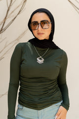 Long Sleeves Essential Top-Olive