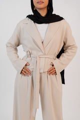 Blazer Linen Set – Beige