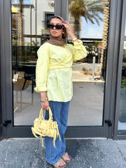Wrapped Shirt -Butter Yellow