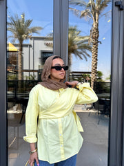 Wrapped Shirt -Butter Yellow