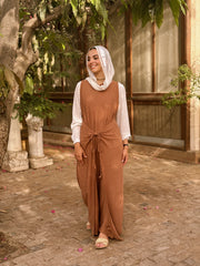 Wrapped Jumpsuit- Light Brown
