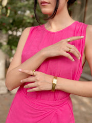 Wrapped Jumpsuit-Hot Pink