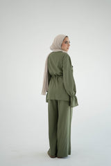 Olive Wrapped Linen Set