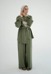 Olive Wrapped Linen Set