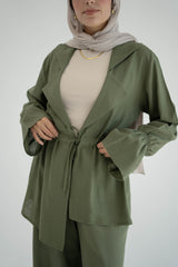 Olive Wrapped Linen Set