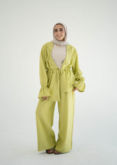 Lime Green Wrapped Linen Set
