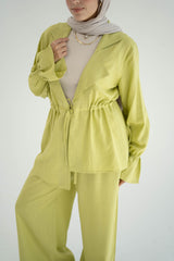Lime Green Wrapped Linen Set
