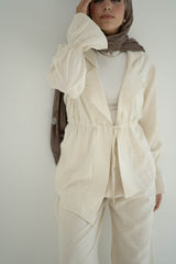 Light Beige Wrapped Linen Set