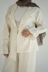 Light Beige Wrapped Linen Set