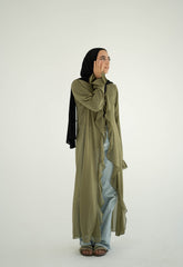Ruffles Kimono-Olive