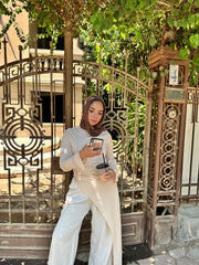 Asymmetric Beige Top