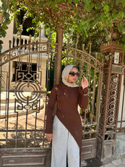 Asymmetric Brown Top