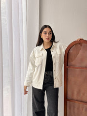 Basic Offwhite Denim Jacket