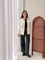 Basic Offwhite Denim Jacket