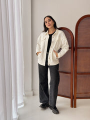 Basic Offwhite Denim Jacket