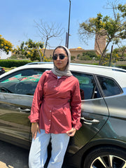 Wrapped Shirt-Rust Brown