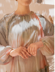 Fiesta Dress-Light Olive X Light Pink