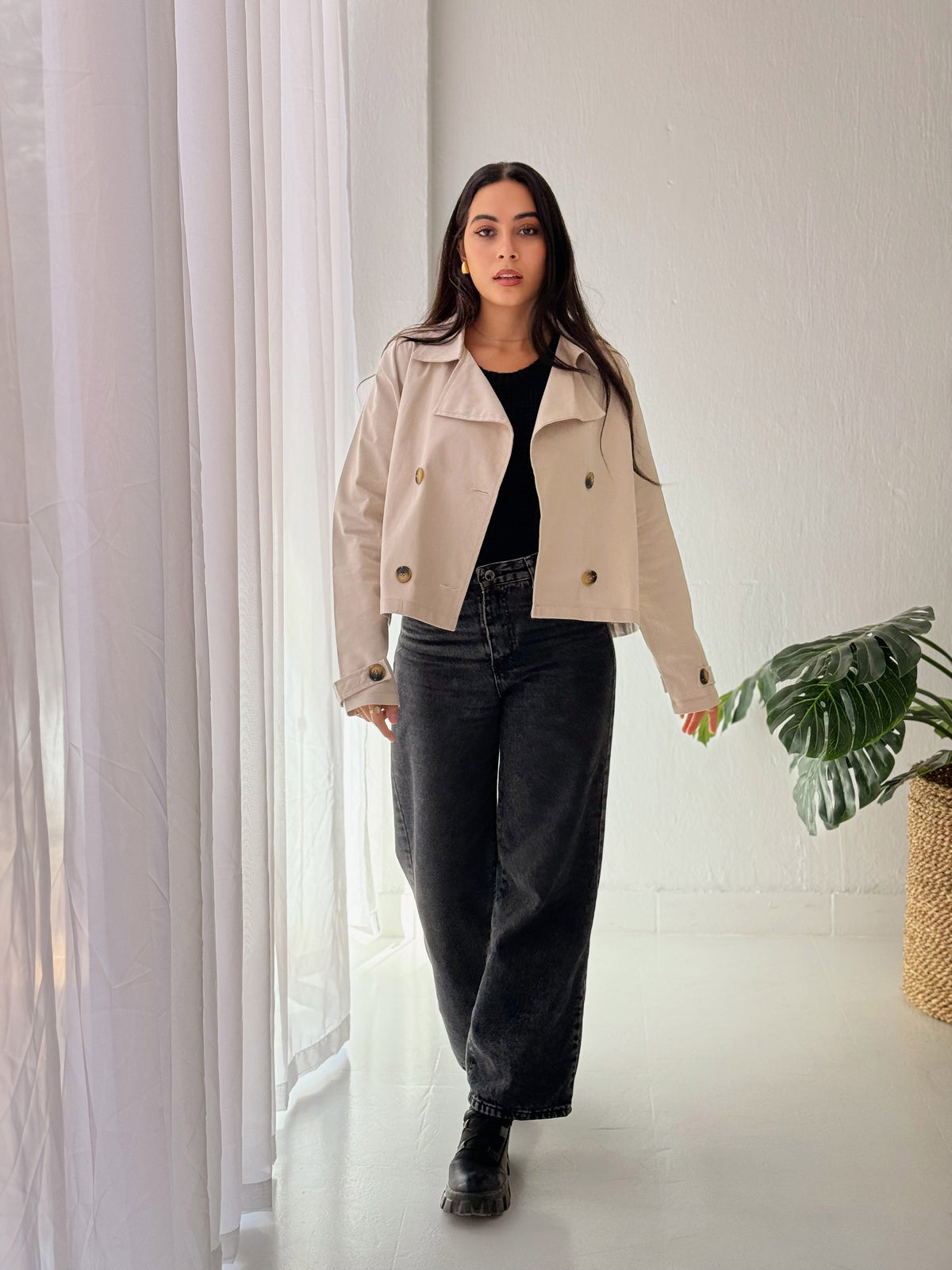 Trench Jacket (Beige)