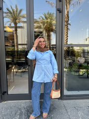 Wrapped Shirt - Baby Blue