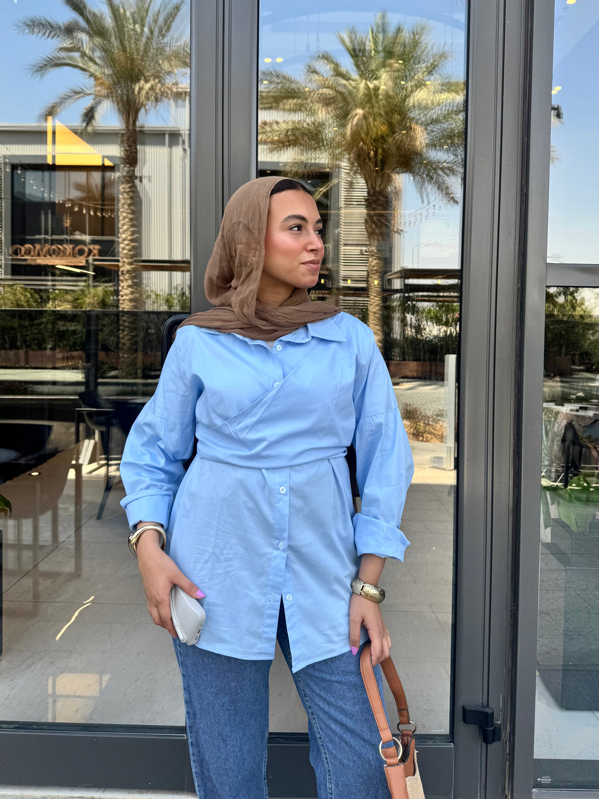 Wrapped Shirt - Baby Blue