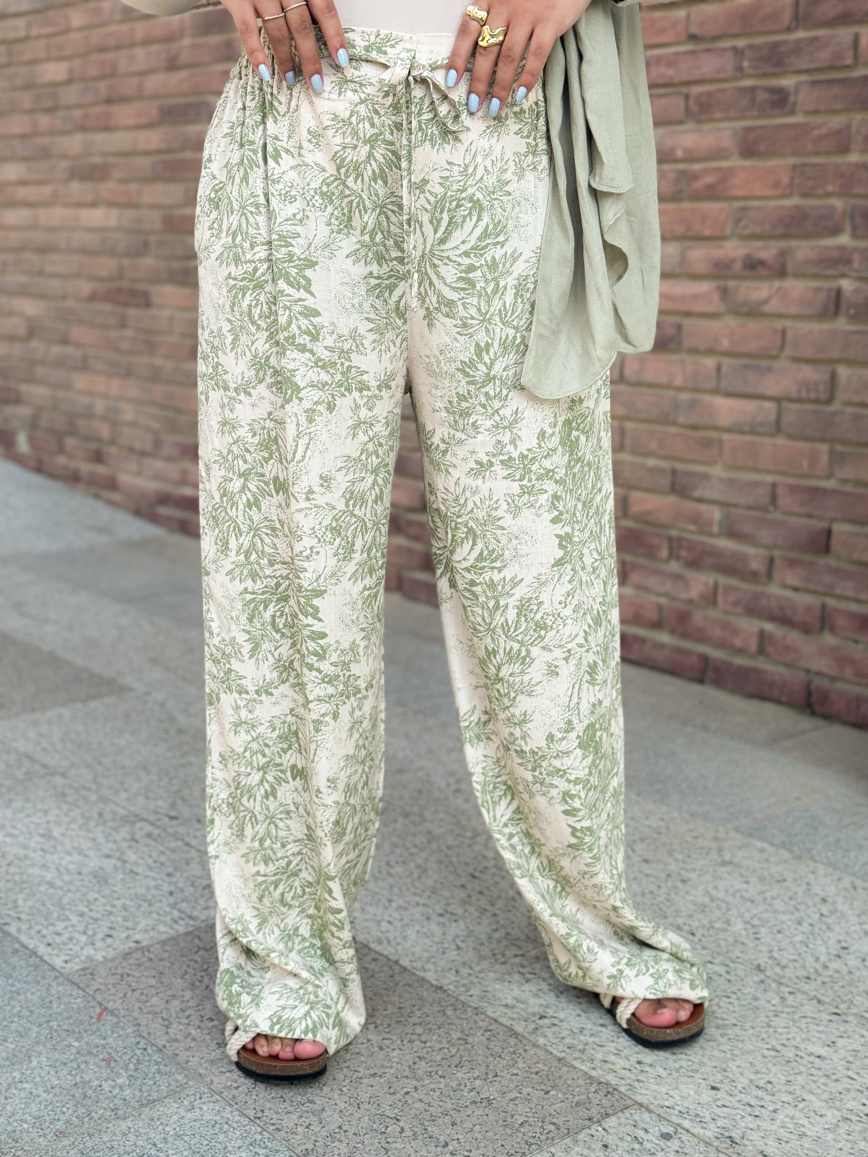 Summer Days Pants-Light Olive