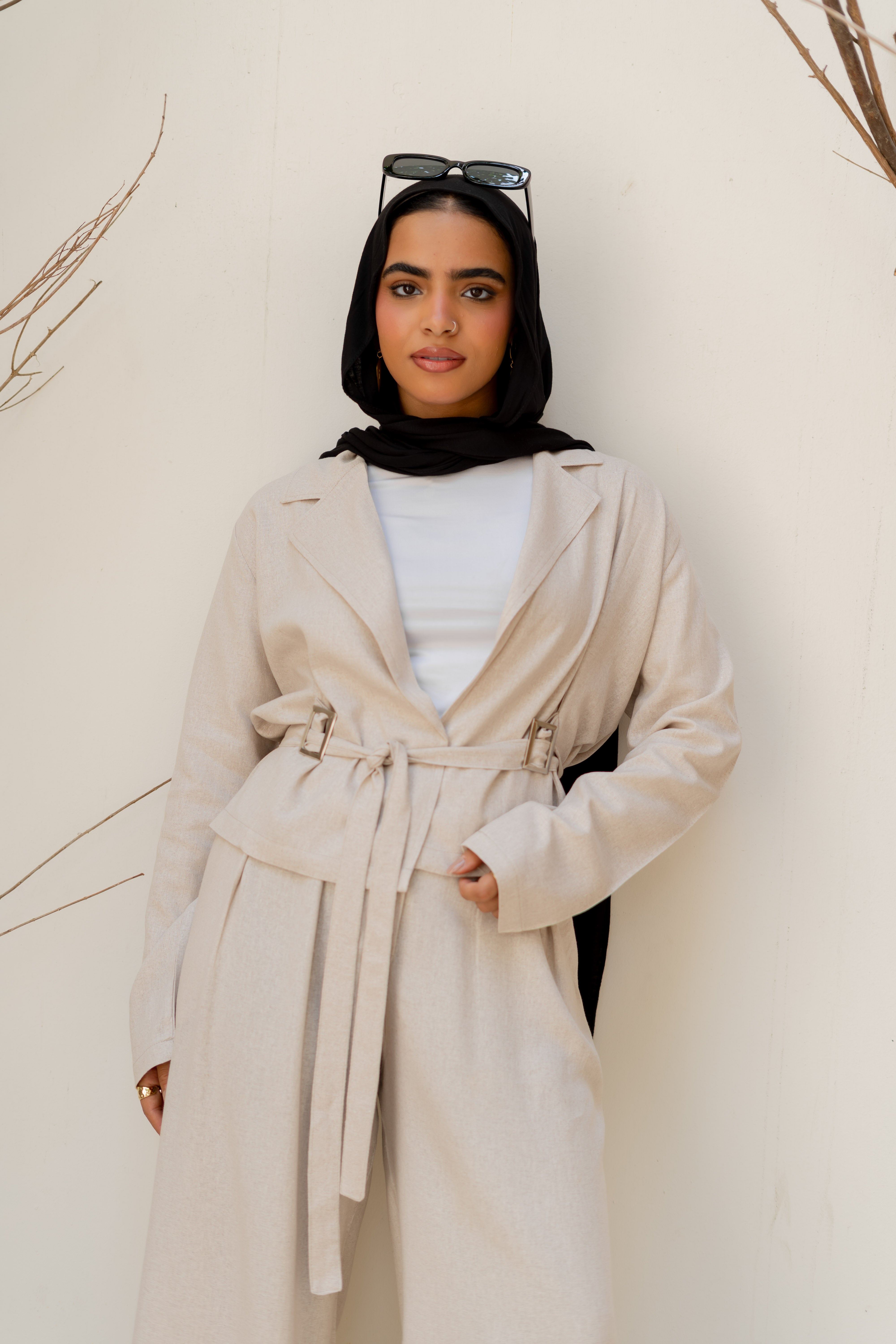 Blazer Linen Set – Beige