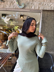 Asymmetric Mint Top