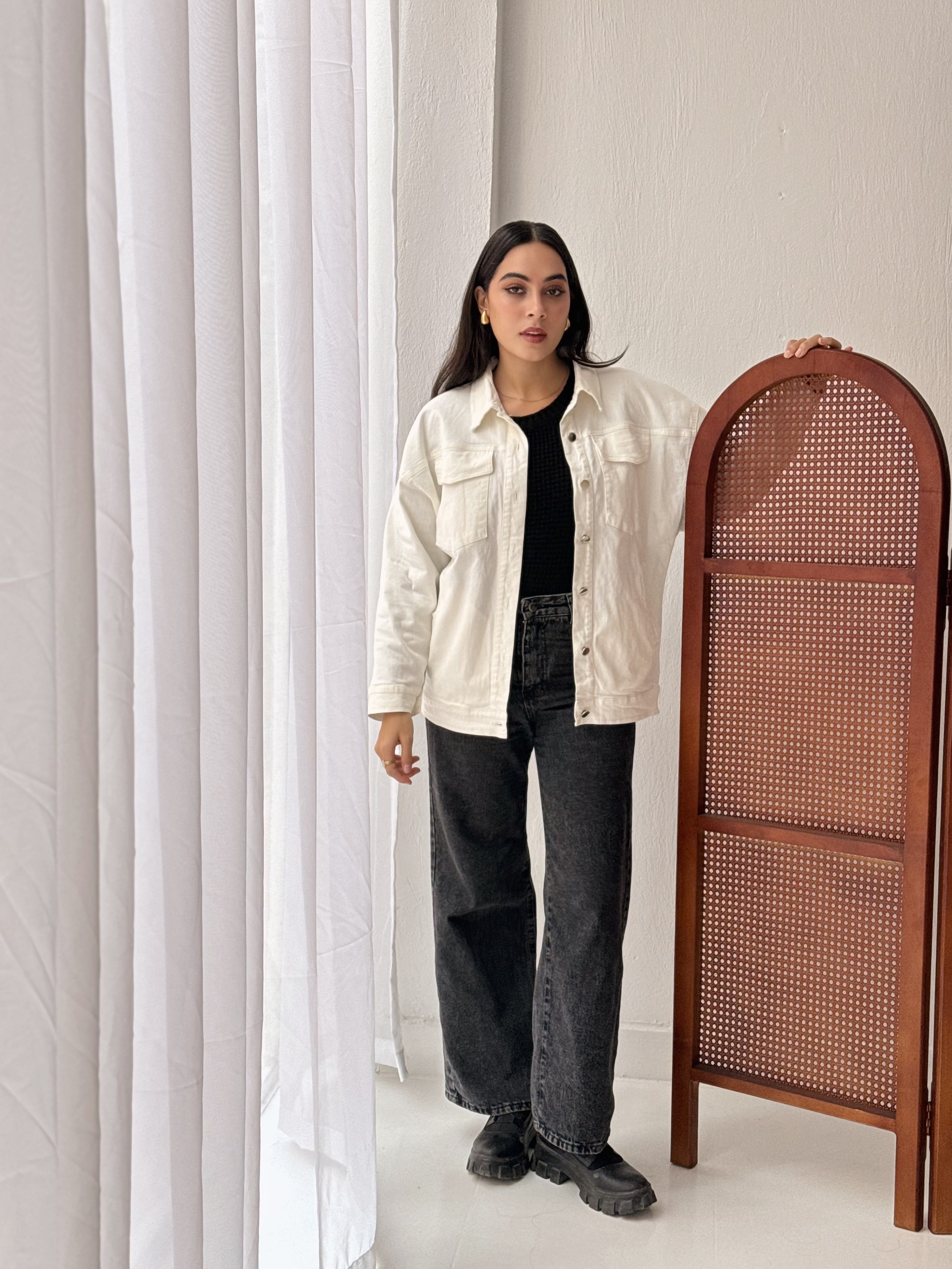 Basic Offwhite Denim Jacket