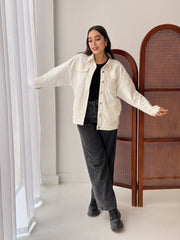 Basic Offwhite Denim Jacket