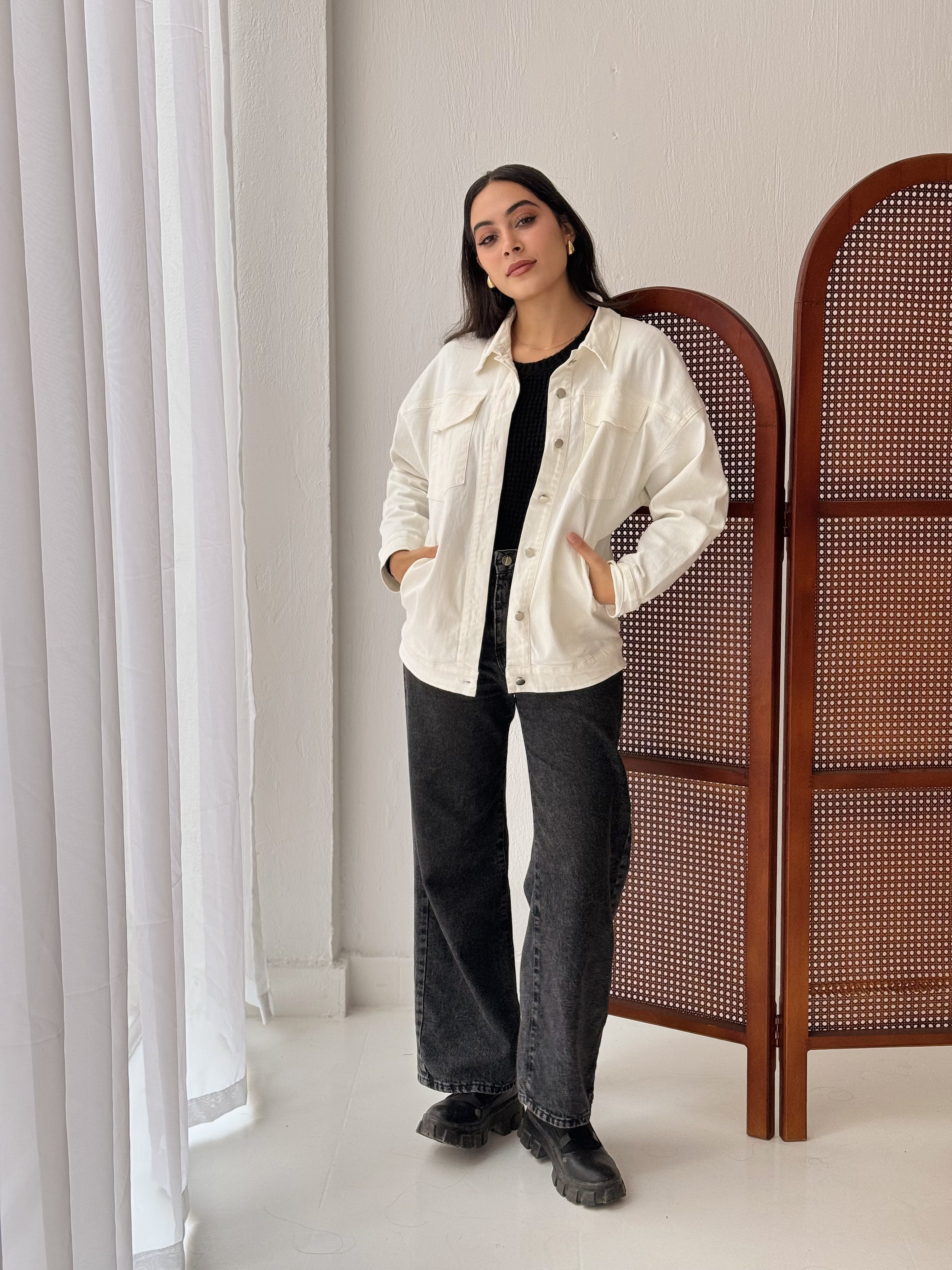 Basic Offwhite Denim Jacket