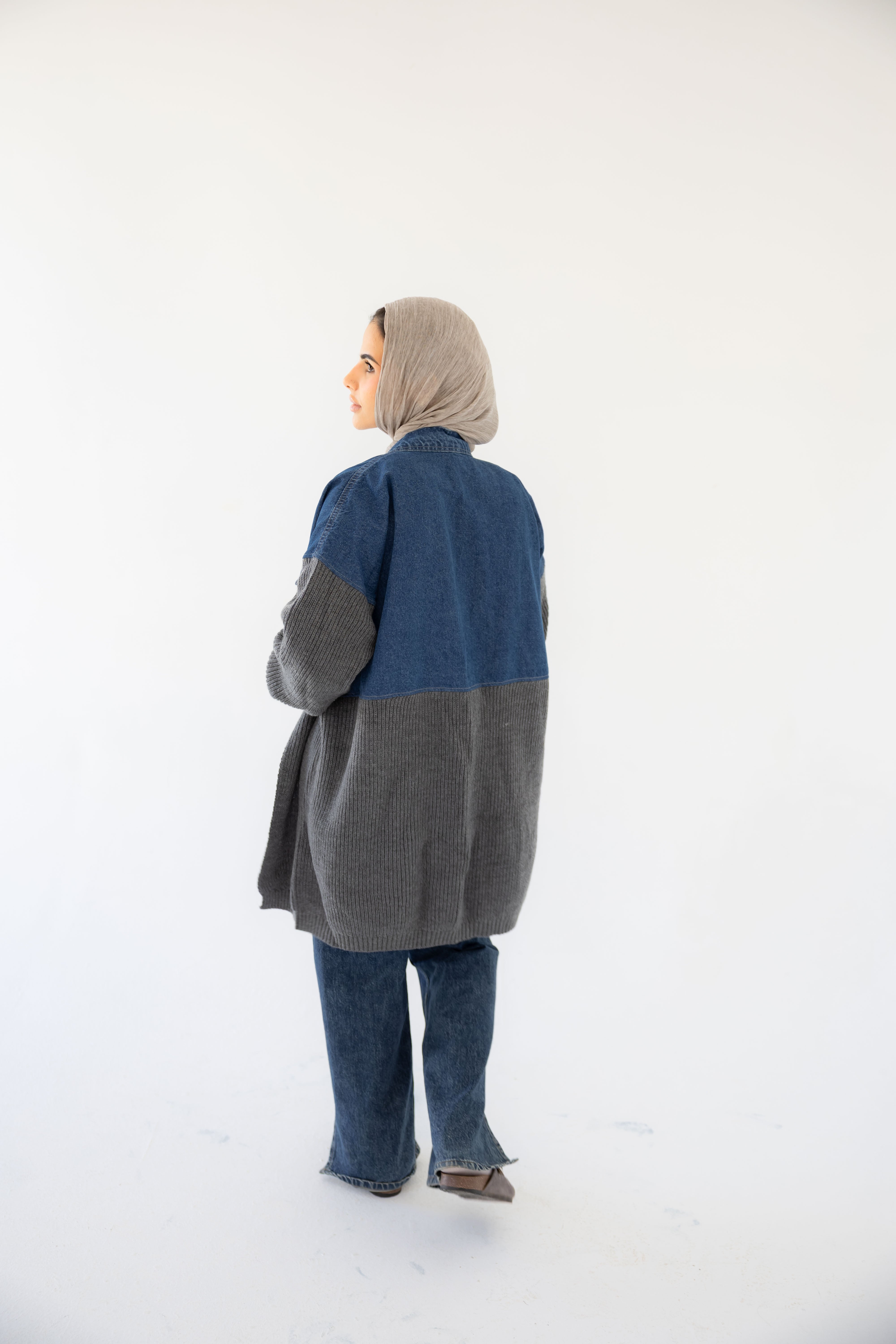 Knitted X Denim Jacket